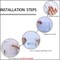 Bedside Shelf - Stick On Wall Mounted Bed Room,Dorm,Office Adhesive Floating Accessories Caddy Organizer/Holder for Phone,Glasses,Remote Control,Keys,Pens - Plastic Material- White